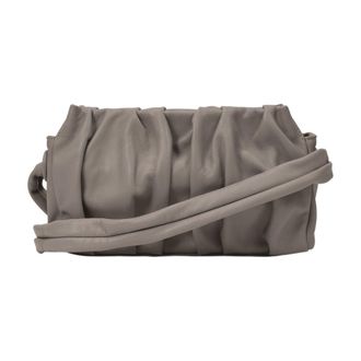 Elleme Womens Vague Shoulder Bag Gray Leather