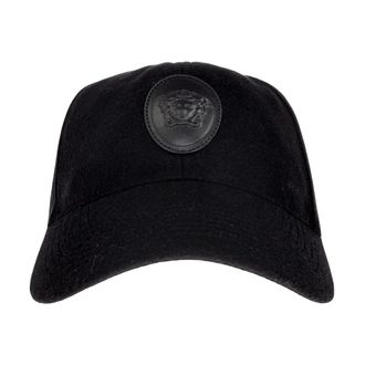 Versace Cashmere & Wolle Baseball Cap - unisex - Petten - Zwart - 60 CM - Wol - Accessoires
