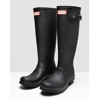 Hunter Womens Original Tall Classic Boots - Black Rubber - Size UK 7