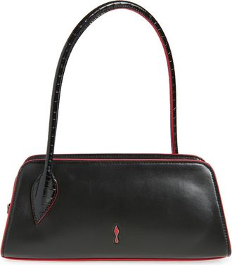 Christian Louboutin Mini Eloise Leather Baguette Bag in Black at Nordstrom