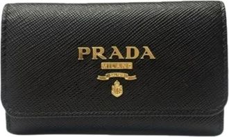 Prada Pre-owned Accessories, female, Black, Size: ONE SIZE Pre-owned Keycase