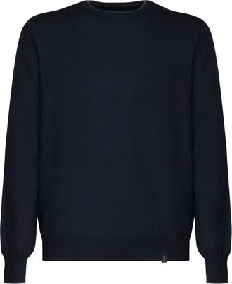 Fay Ronde hals gebreid - Heren - Ronde hals truien - Blauw - 3XL - Wol - Truien & Vesten