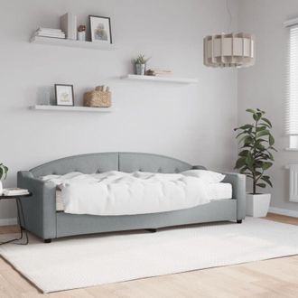 vidaXL Vidaxl - Sof&aacute; Cama Con Colch&oacute;n Tela Gris Claro 80x200 Cm