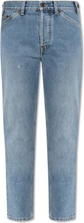 Moschino Jeans met logo - Dames - Regular Fit Jeans - Blauw - M - Katoen - Jeans