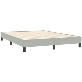 vidaXL Estructura De Cama Sin Colch&oacute;n Terciopelo Gris Claro 160x210 Cm Vidaxl