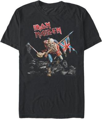 Iron Maiden Mens Iron Maiden Distressed the Trooper T Shirt in Black at Nordstrom, Size Xxx-Large
