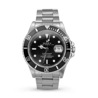 Rolex Pre-owned Rolex Submariner Date Automatic Chronometer Black Dial Mens Watch 16610 BKSO