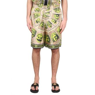 Versace Heren, Korte broeken, Groen, Maat: L Zijde