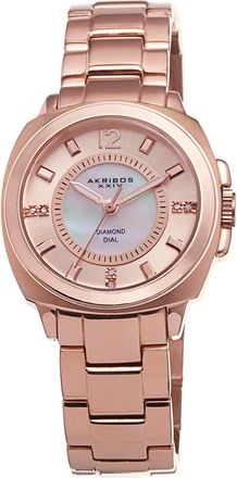 Akribos XXIV Mother of Pearl Rose Gold-tone Ladies Watch AK668RG