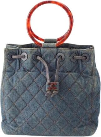 Chanel Bolso Cubo Chanel Pre-owned Acolchado de Mezclilla - Pre-owned - Mujer - Azul - ONE SIZE