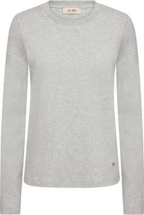 Mos Mosh Tops - Dames - Longsleeves - Grijs - L - Leer - Tops