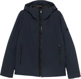 Peuterey Hooded Logo Patch Zip-Up Jacket