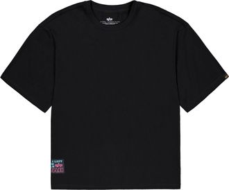 Alpha Industries T-Shirt ALPHA INDUSTRIES Aloha Flower Backprint T-Shirt, Herren, Gr. XXL, schwarz, Obermaterial: 100% Baumwolle, Shirts T-Shirt