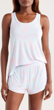 Honeydew Intimates Good Times Short Pajamas in Blue Palms at Nordstrom, Size Medium