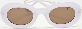 Jacquemus Lilac/black Les Lunettes Pralu Oval Sunglasses