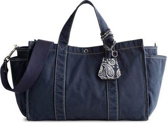 Madewell Large Washed Canvas Tote in True Midnight at Nordstrom