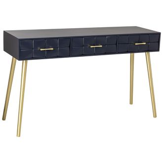 Wanderlust Deco Recibidor De Madera Negro 132x41x79h Cm