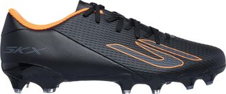 Skechers SKX_2 Academy FG Mens Football Cleats-Lightweight Performance Boots Shoe, Black Synthetic/Orange Trim, 11 UK