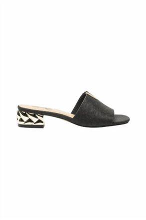 Ex&eacute; Womens Katy Open Toe Low Heeled Sandal In Black