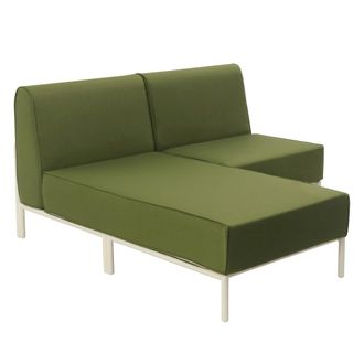 Oviala Conjunto modular de jard&iacute;n bajo para 2 personas verde caqui