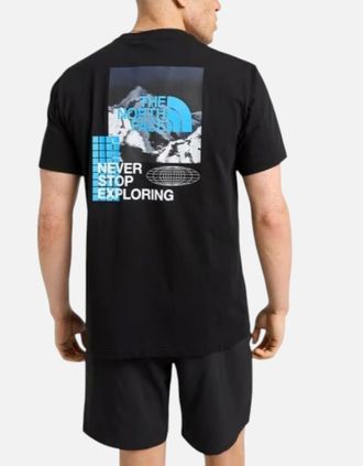 The North Face Mens The North Face Mens T Shirts Energy Mountain Graphic Casual Summer Pullover Tee - Black - Size: 44