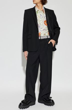 Alexander McQueen Floral Patterned Shirt, Mens, Cream