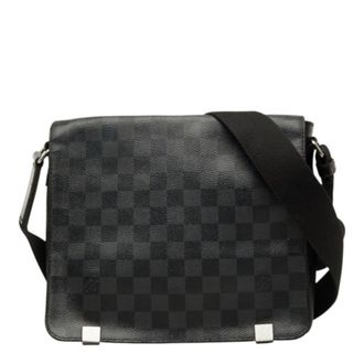 Louis Vuitton Black Damier Graphite Pvc Leather Shoulder Bag (Pre-Owned)