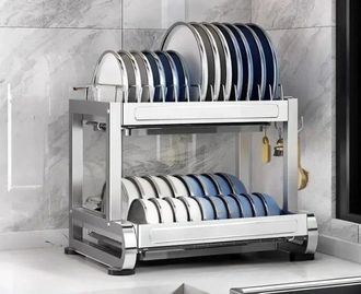OEM Escurridor De Platos De Acero Inoxidable De 43 Cm: Pr&aacute;ctico Y Elegante Para Guardar Platos, Vasos Y Utensilios