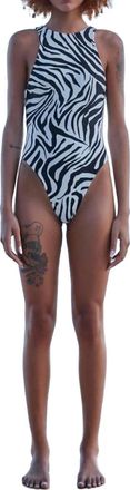 Haight Twy Swimsuit In Bw Zebra