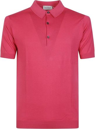 John Smedley Tops, Heren, Roze, L, Katoen, Adrian Poloshirt