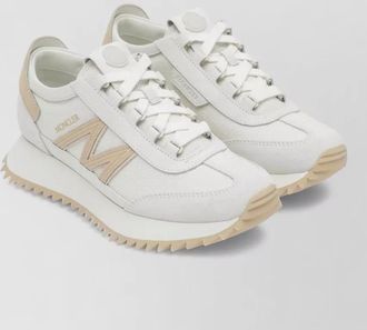 Moncler low top sneakers contrast sole texture