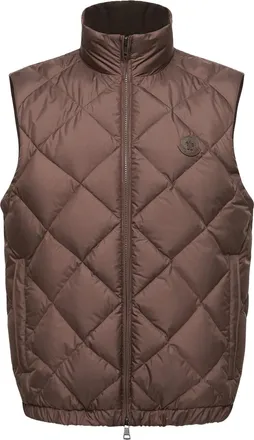 Moncler Moncler Chobe Diamond Quilted Down Vest, Men, Brown, Size: 3