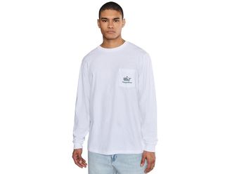 Vineyard Vines Golf Ball Whale Long Sleeve T-Shirts Mens T Shirt White Cap : 2XL, Cotton