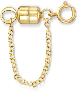 Ross-Simons Italian 14kt Yellow Gold Magnetic Clasp Converter With Safety Chain