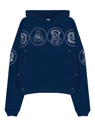 Rough. Halo hoodie - unisex - Cotton - M - Blue