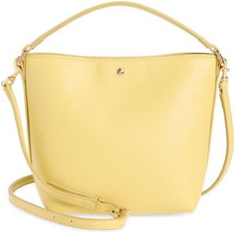 Mango Faux Leather Bucket Bag in Vanilla at Nordstrom