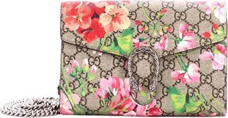 Gucci Dionysus Chain Wallet Blooms Print Gg Small (Authentic Pre-Loved)