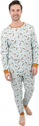 Leveret Mens Cotton Printed Matching Family Pajamas in Horse at Nordstrom, Size Xx-Large