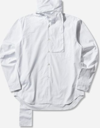 Comme Des Gar&ccedil;ons Men s Scarf Longsleeve Shirt White