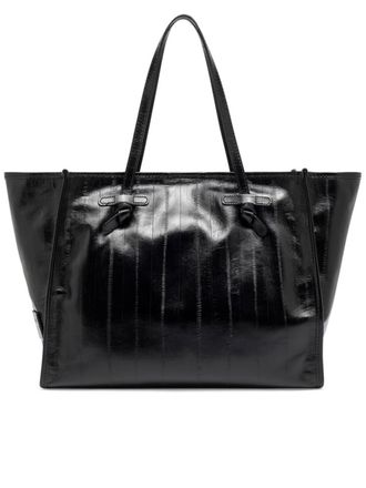Gianni Chiarini Marcella Black Structured Glossy Tote
