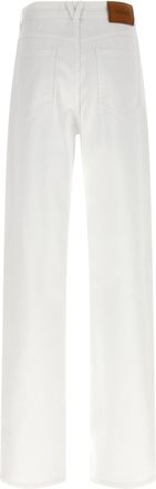 Versace Womens White Cotton Straight-Leg Jeans Clothing