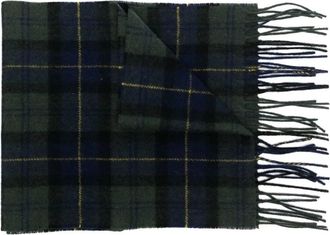 Barbour Tartan Lamswollen Sjaal - unisex - Wintersjaals - Groen - ONE Size - Wol - Accessoires