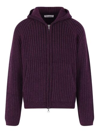 Our Legacy ribbed hooded knit cardigan - Viola