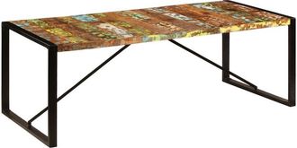 vidaXL Vidaxl - Mesa de comedor de madera maciza reciclada 220x100x75 cm