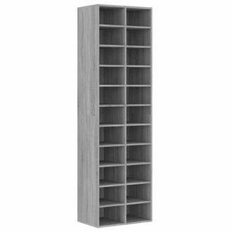 vidaXL Zapatero De Madera Contrachapada Gris Sonoma 54x34x183 Cm Vidaxl