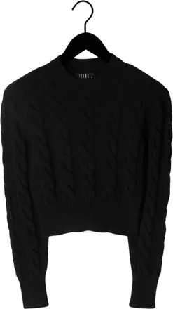 Ibana Truien & Vesten, Dames, Zwart, XL, Polyester, Tamra Ronde hals Gebreide Top