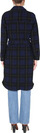 Woolrich Wool Blend Trench Coat - Blue