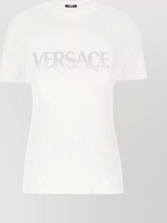 Versace short sleeve t-shirt rhinestone detail