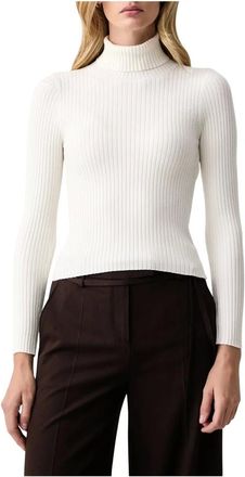 Twinset Actitude Aansluitende Coltrui - Dames - Truien - Beige - Maat: M Viscose