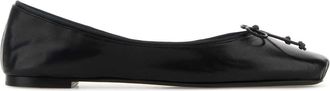 Khaite Womens Black Nappa Leather Charlotte Ballerinas - Size EU 37